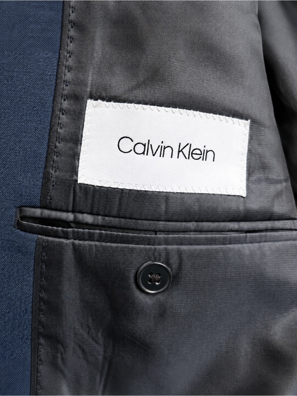 Calvin Klein 100% Wool Natural Stretch Navy Blazer 42R - Picture 5 of 8